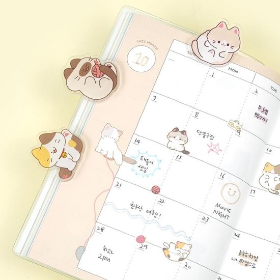 핑크풋 냥냥랜덤아크릴집게