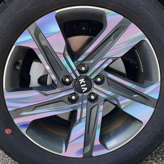 홀로그램 휠스티커 쏘렌토MQ4 19인치,휠4짝분