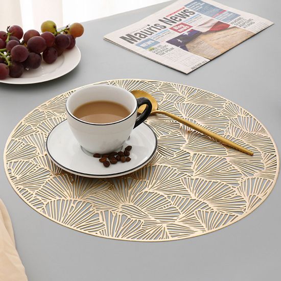 [쿠킹홈]테이블데코 원형 식탁매트 2p세트(골드)