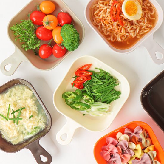 [유펍] 100%국내생산 손잡이 접시 8p(색상골고루발송)