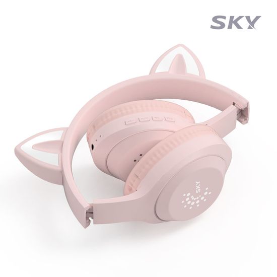 스카이 핏 키티 LED 어린이 청력보호 블루투스 헤드셋