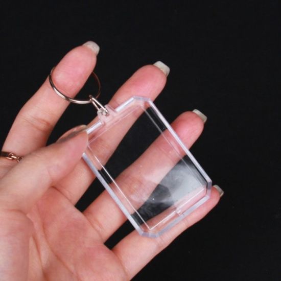 투명 포카 증명사진 키링 직사각