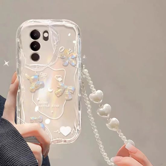 갤럭시s26 25 24 23 22 21 글리터 스트랩 물결 케이스