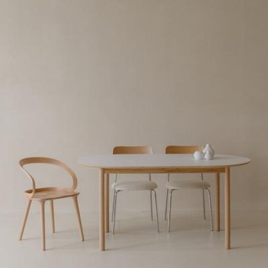 마리 이태리 호마이카 타원형테이블 4인식탁