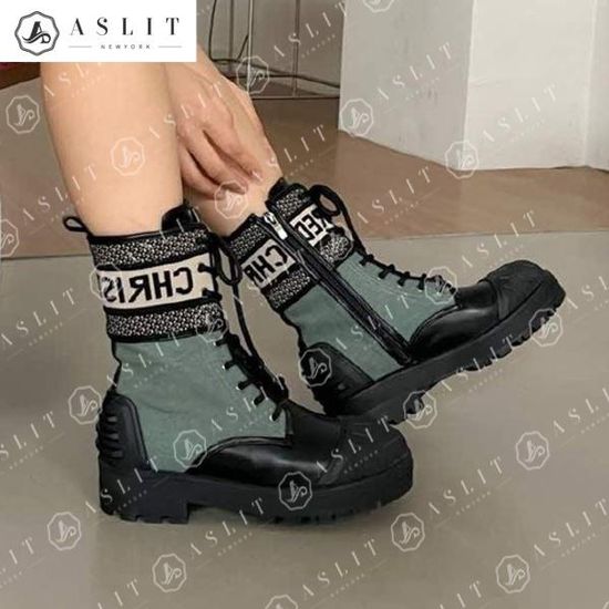 [애슬릿]소 가죽 알파벳 레이스업 앵클 워커 부츠