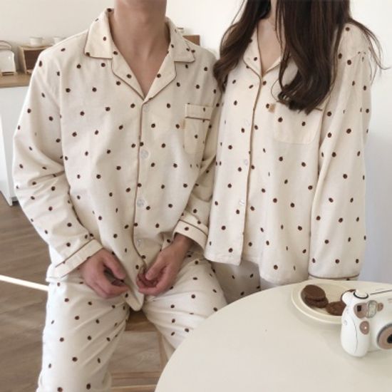 순면기모 도토리 커플잠옷 파자마