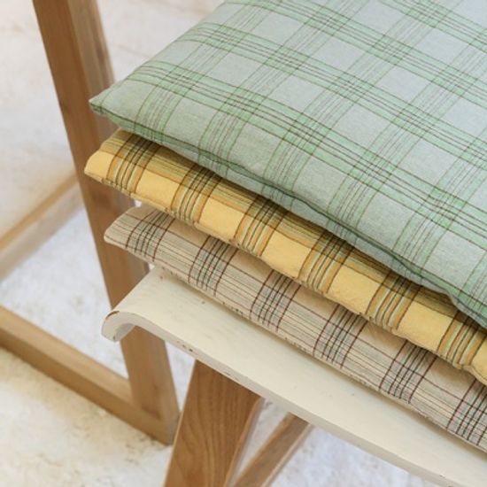 멜란 타탄 체크 방석커버-3color