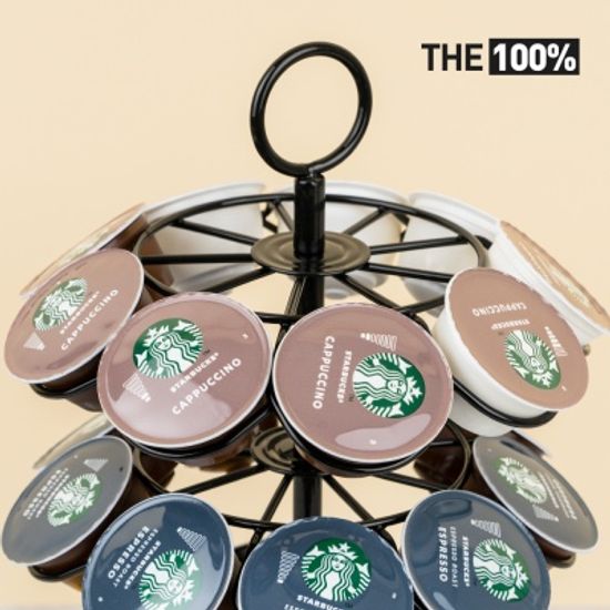 THE100% 돌체구스토 호환 캡슐커피 보관함 선플라워 회전타워 36구 홀더 거치대