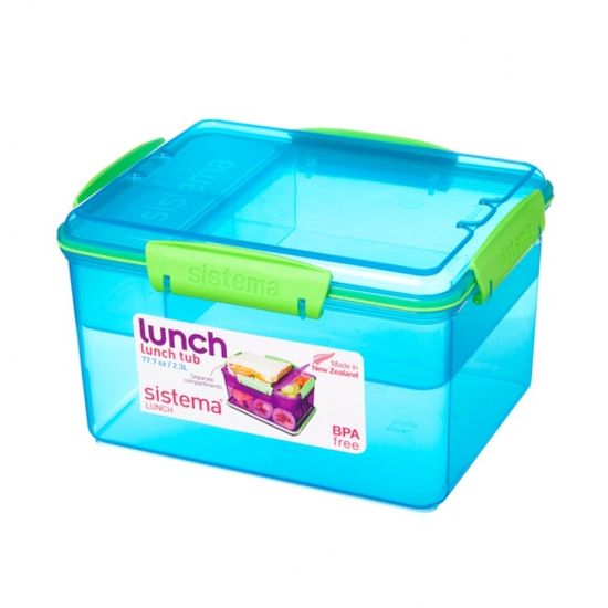 [시스테마] 트렌드 런치박스 2단 도시락통 2.3L 블루