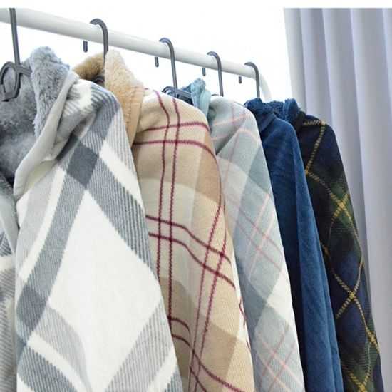 똑딱이담요 캠핑 쇼파 차량용 사무실 체크 망토 담요