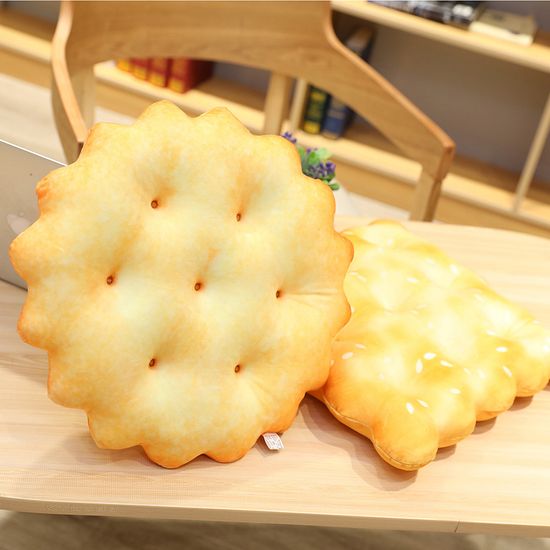 푹신푹신 비스킷 쿠키 과자 사각 원형 방석 쿠션