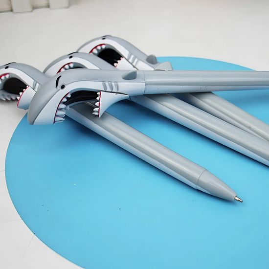 상어 모양 볼펜 펜 귀여운 캐릭터 펜 학생 어린이