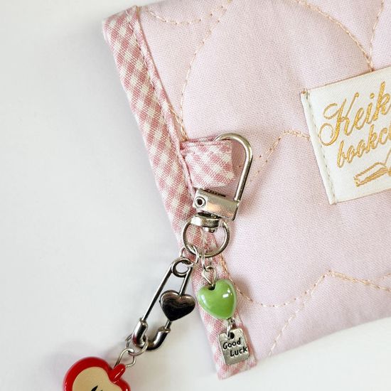 핑크하트 패브릭 명함 카드 동전 케이스 지갑