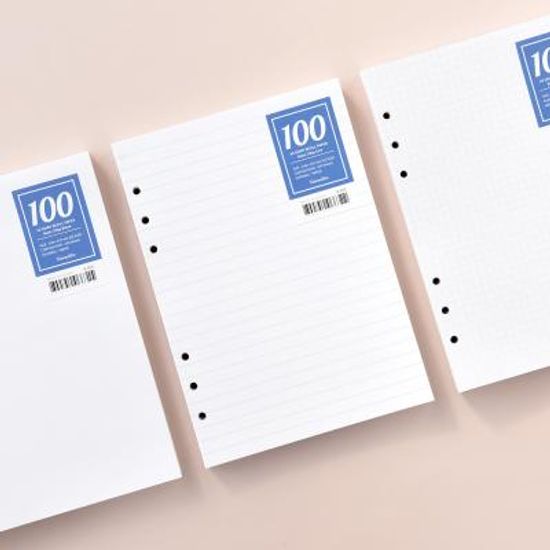 A5 6공 내지 100매 베이직 - 블랭크 라인 그리드
