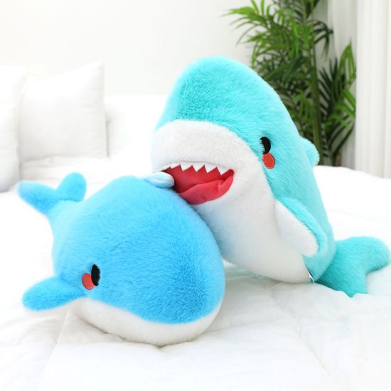 하늘고래 민트상어 보들 봉제인형 35CM