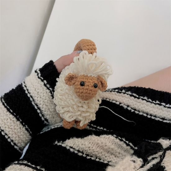 귀여운 뜨개 양 인형 털 케이스 에어팟 1 2 3 4 프로