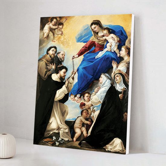 루카 조르다노 - 로사리오의 성모, 캔버스액자