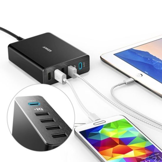 앤커 ANKER 파워포트+5포트 USB-C USB 충전기(A2053Q)-화이트{A2053Q21}