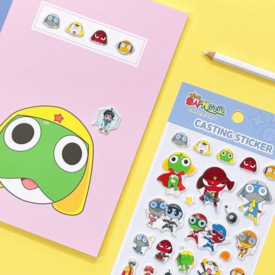 개구리중사 케로로 캐스팅 스티커(4종 1세트)