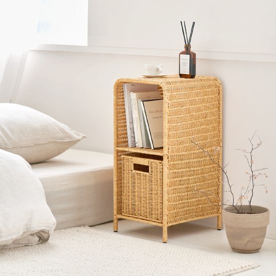 PP라탄 2단 수납장 슬림