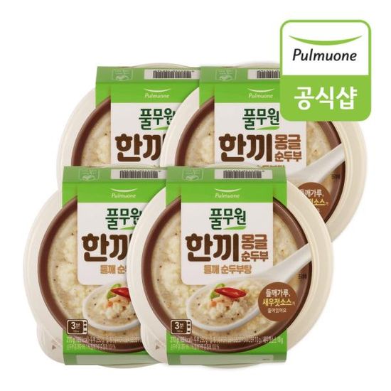 풀무원 한끼몽글순두부 들깨순두부탕(270g) x 4개