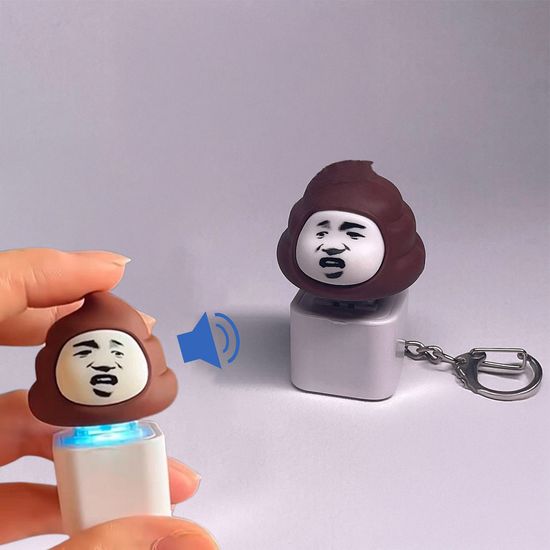 웃긴 캐릭터 사운드 led 피젯 토이 키보드 키캡 키링