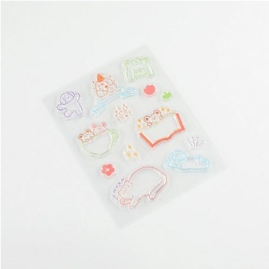 [BGM]다꾸-클리어 스탬프(보송보송 랜드)/BT-CS047