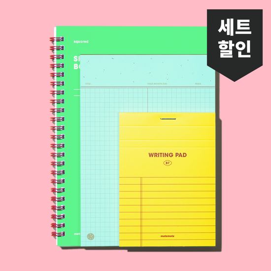 모트모트 미니 노트 디저트 3종 SET