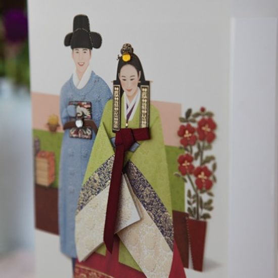 카드/축하카드/감사카드/연하장 옥오지애 한복카드 FT224-3