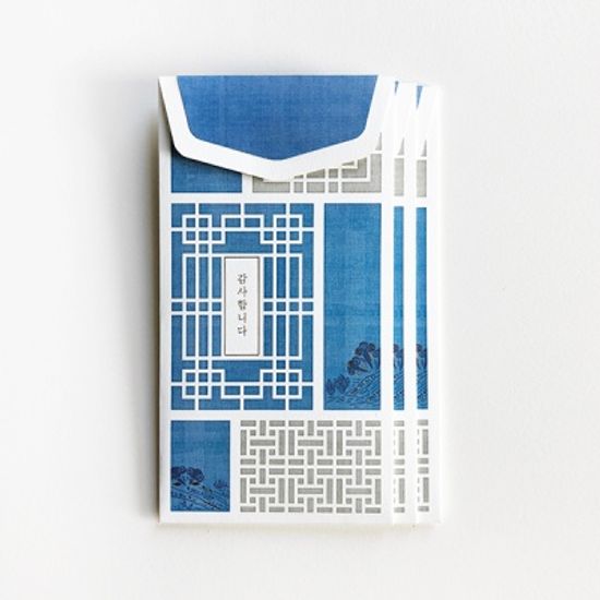 패턴 감사봉투 3장