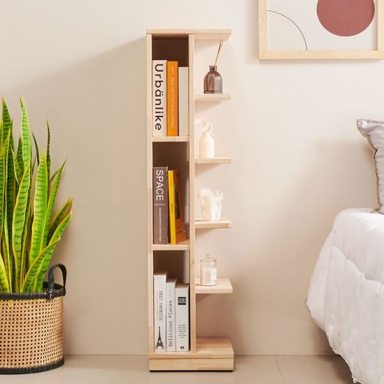 이글 거실 5단 서재 인테리어 책장 전면 원목 (착불)