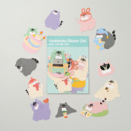 [호떡스] 리무버블 조각스티커 세트 (15조각)