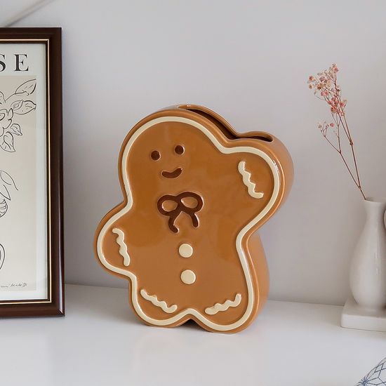 쿠키 오브제 인테리어 세라믹 화병