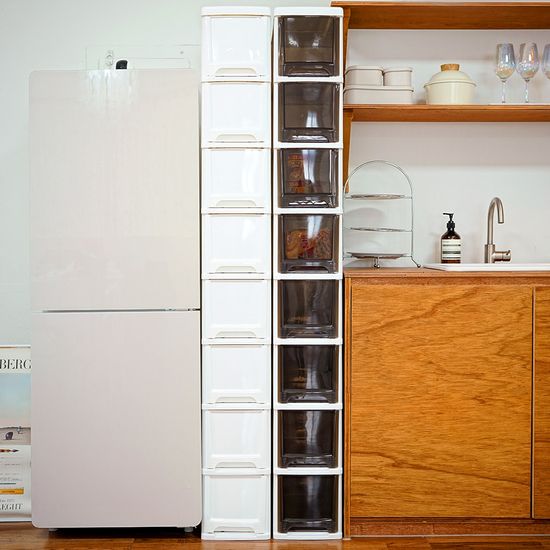 모던 틈새 슬림 서랍장 2단~8단 옷 수납장