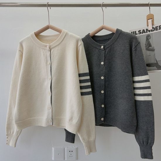 [겨울코디끝!] 토미 줄무늬 니트 단추가디건