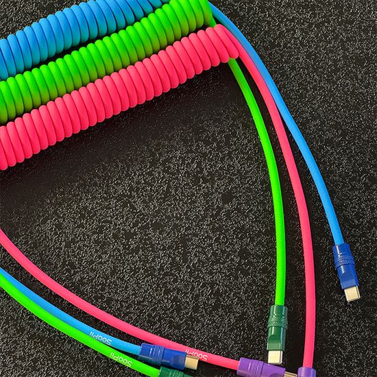 수피 비비드 컬러 실리콘 240W 초고속 케이블 C타입