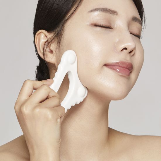 뷰망뜨 천연 백토 도자기 세라믹 셀프 괄사 마사지기