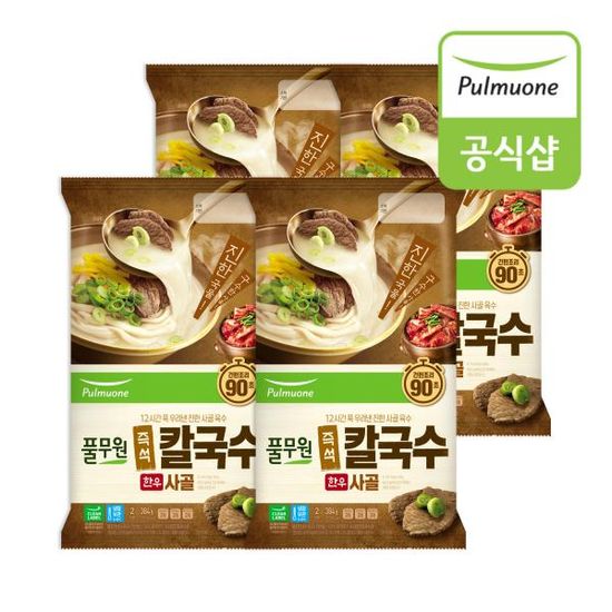 풀무원 즉석 사골 칼국수 384g x 4봉