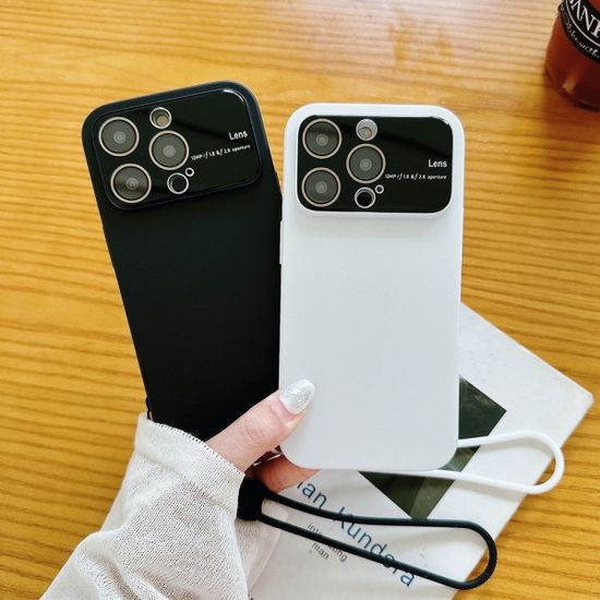 아이폰14 13 12 카메라 렌즈 보호 하드 스트랩 케이스