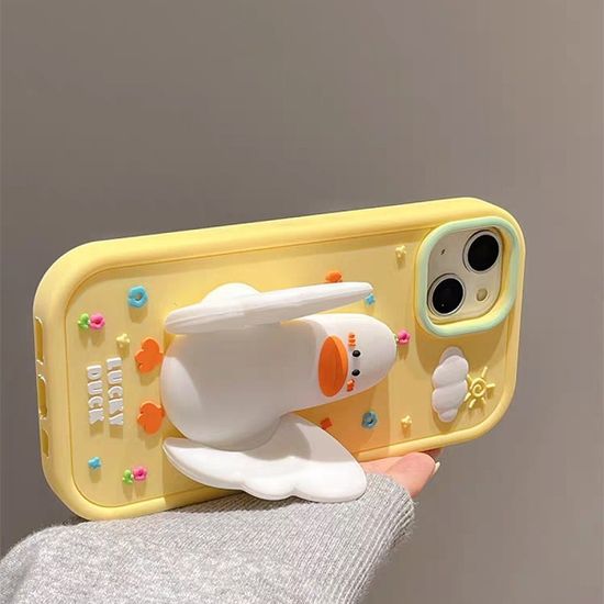 아이폰14 13 12 큐트 날개 동물 캐릭터 핑거톡 케이스