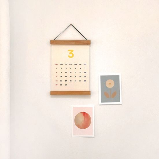 2025년 컬러 포스터 벽걸이 달력 A4