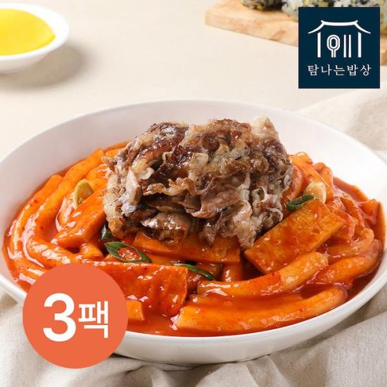 [3팩 구성] 탐나는밥상 우삼겹떡볶이 2인분 (515g)
