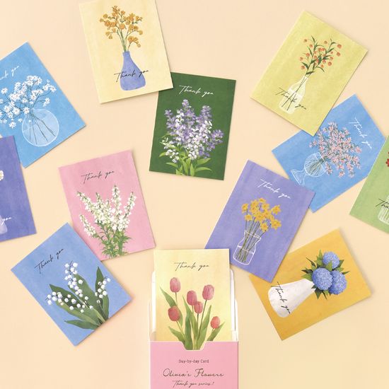 올리비아 플라워스 땡큐 데이바이데이 카드 Series.1