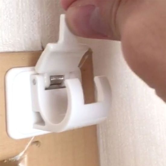 붙이는 커튼봉 브라켓 2p