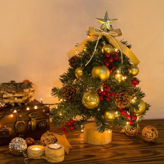 DIY 크리스마스 미니 트리 나무 장식 전구 풀세트 B