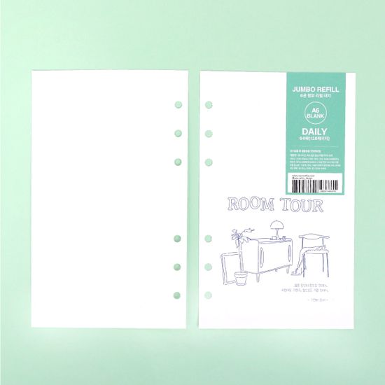 워너디스 A6 6공 점보 리필 무지 내지