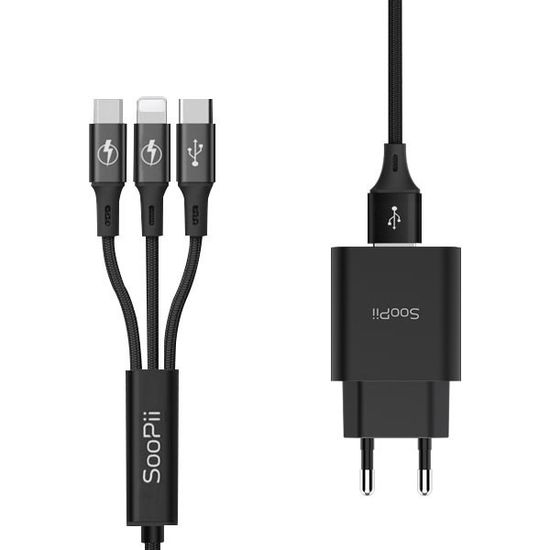 QC3.0 퀵차지18W 3A 3in1동시 고속 멀티충전기 GS-552