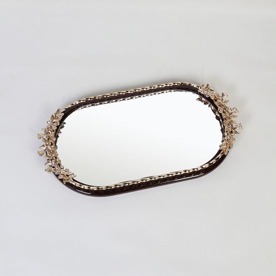 메탈 금도금 허밍버드 화장품 수납 정리 트레이-라지