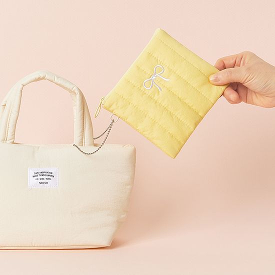 테이블토크 리본 미니 파우치 (4컬러)_뷰티파우치