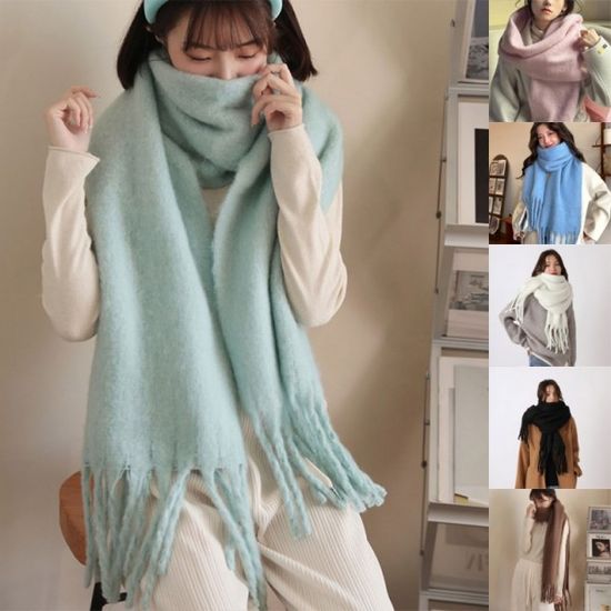 라떼 무지 머플러 긴목도리